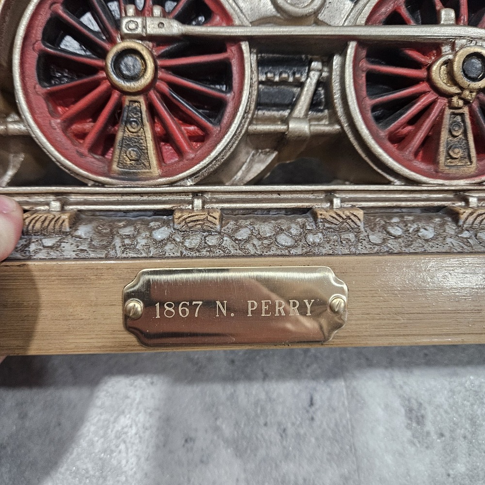 Locomotive Train Wall Plaque The N. Perry Train 1867 Burwood Industries 1978 - Picture 8 of 10